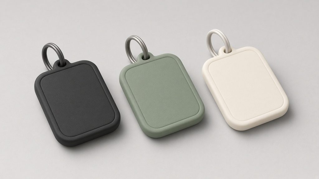 AI-generated mockup of personalized name keychains